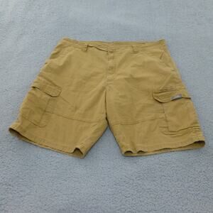 Wrangler Shorts Mens 40 Cargo Work Outdoor Brown Beige Camping Hiking Pockets